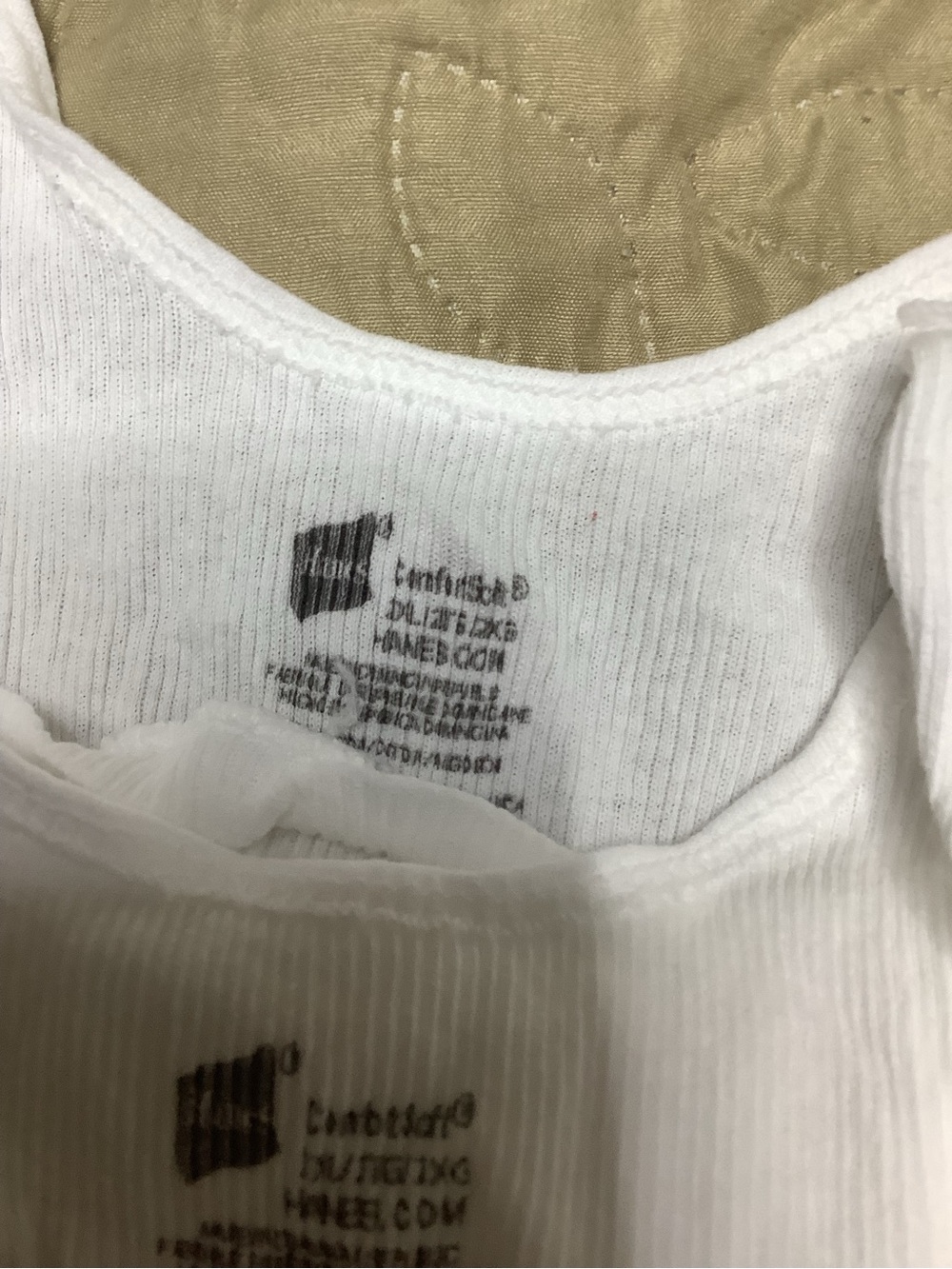 Hanes White Ribbed Tank Top Set - Picture 2 of 3